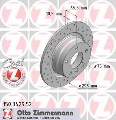 Купити 150342952 Zimmermann Диск заднього гальма