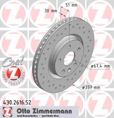 Гальмівні диски передні 430261652 Zimmermann