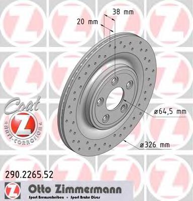 Задні дискові гальма Zimmermann 290226552 ціна, від 90.55 USD