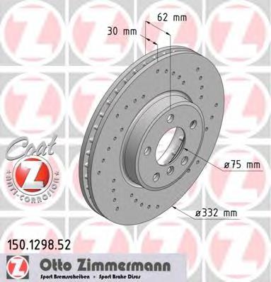 150129852 Zimmermann Гальмо дискове переднє