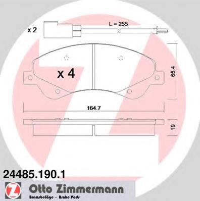 Гальмівні колодки Zimmermann 244851901 ціна, від 26.19 USD