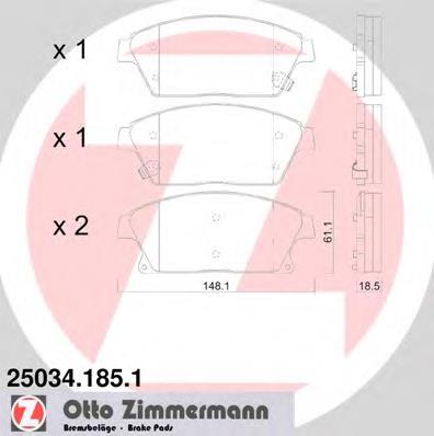 Гальмівні колодки Zimmermann 250341851 ціна, від 23.74 USD