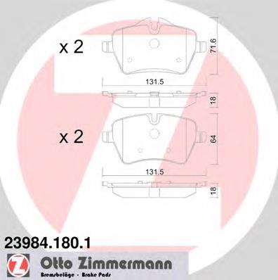 Тормозні колодки Zimmermann 239841801