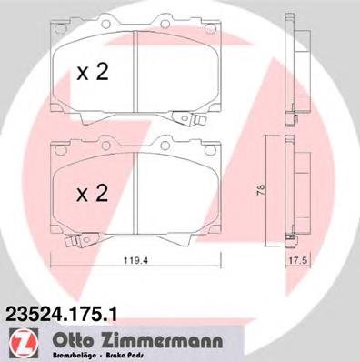 Тормозні колодки Zimmermann 235241751