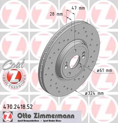 470241852 Zimmermann Гальмо дискове переднє