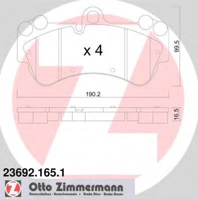 Гальмівні колодки Zimmermann 236921651 ціна, від 51.51 USD