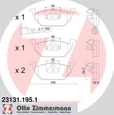 Тормозні колодки Zimmermann 231311951