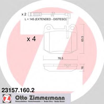 Купити 231571602 Zimmermann Задні колодки