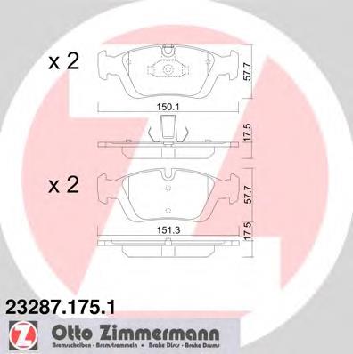 Тормозні колодки Zimmermann 232871751