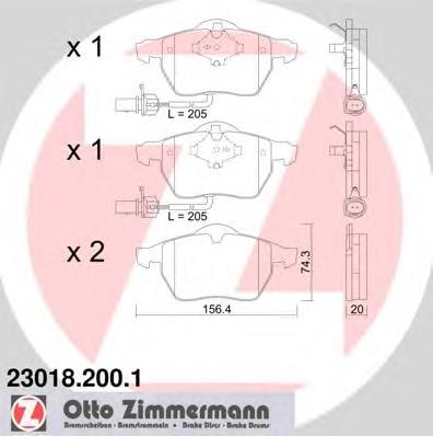 Гальмівні колодки Zimmermann 230182001 ціна, від 32.55 USD