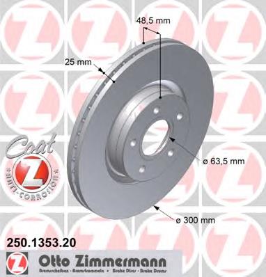 Купити 250135320 Zimmermann Ротор гальмівний