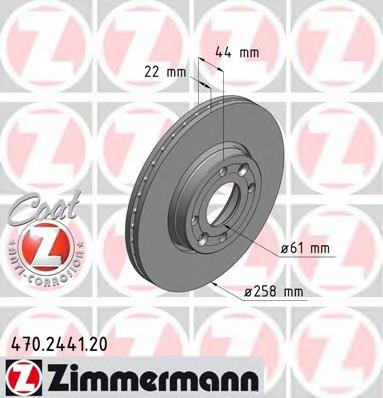 470244120 Zimmermann Гальмо дискове переднє