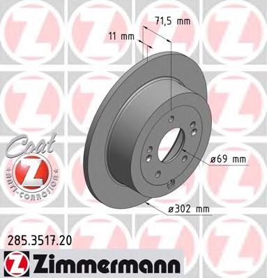 Гальмівні диски 285351720 Zimmermann