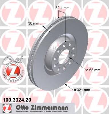 100332420 Zimmermann Гальмо дискове переднє