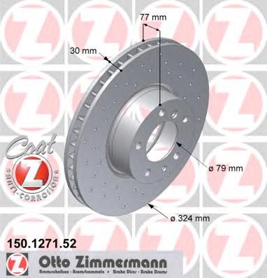 150127152 Zimmermann Гальмо дискове переднє