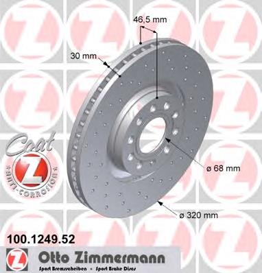 Гальмівні диски передні 100124952 Zimmermann