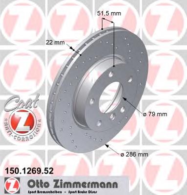 Купити 150126952 Zimmermann Ротор гальмівний