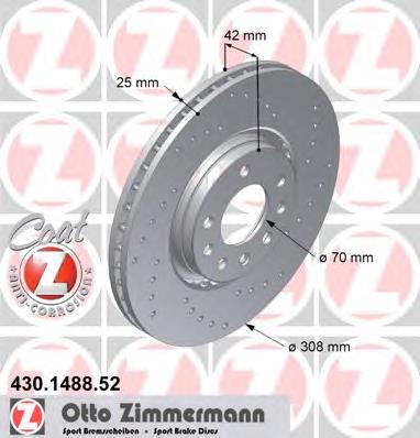 Гальмівні диски передні 430148852 Zimmermann