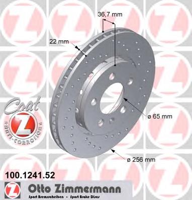 Гальмівні диски 100124152 Zimmermann
