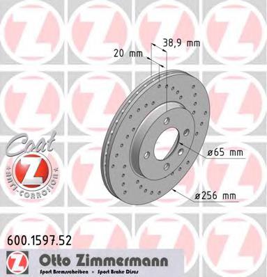 Диск гальмівний передній Zimmermann 600159752