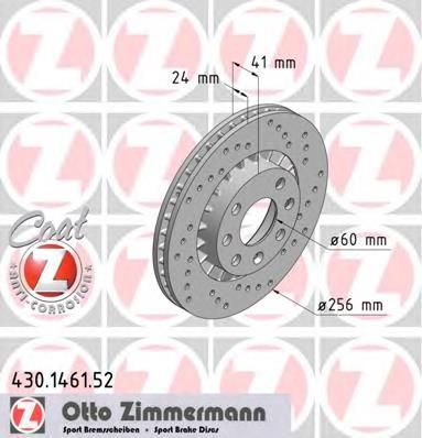 Диск переднього гальма Zimmermann 430146152 ціна, від 27.17 USD