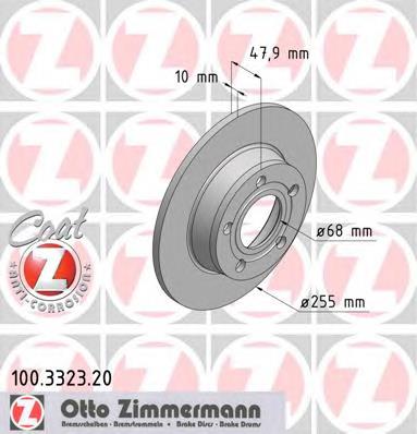 100332320 Zimmermann диск гальмівний задній
