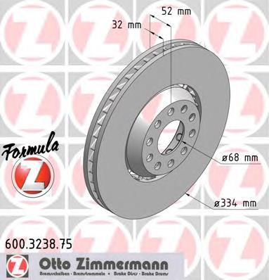 Диск переднього гальма Zimmermann 600323875 ціна, від 379.75 USD