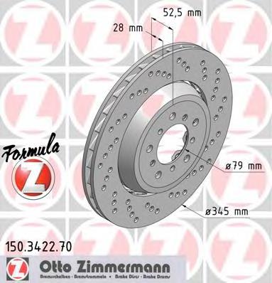 Диск переднього гальма Zimmermann 150342270 ціна, від 332.27 USD