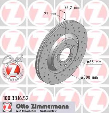 Гальмівні диски 100331652 Zimmermann
