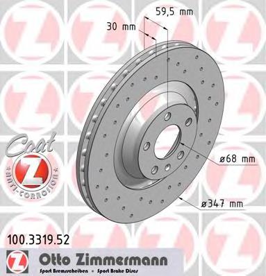 Купити 100331952 Zimmermann Ротор гальмівний