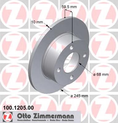 Гальмівні диски 100120500 Zimmermann