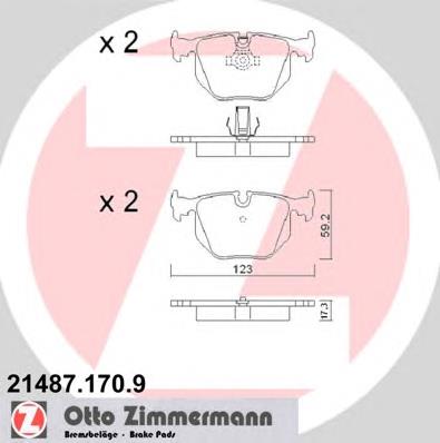 Купити 214871709 Zimmermann Задні колодки