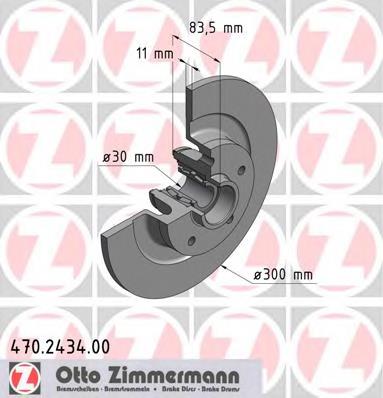 Купити 470243400 Zimmermann Диск заднього гальма