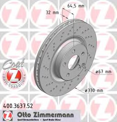 Купити 400363752 Zimmermann Ротор гальмівний