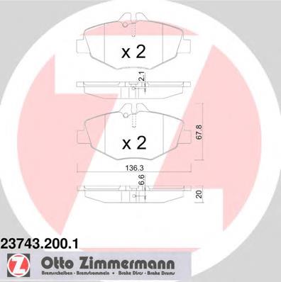Гальмівні колодки Zimmermann 237432001 ціна, від 53.24 USD
