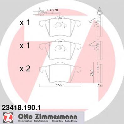 Гальмівні колодки Zimmermann 234181901 ціна, від 25.69 USD