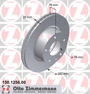 150125600 Zimmermann диск гальмівний передній