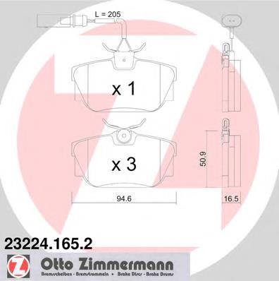 Купити 232241652 Zimmermann Задні колодки