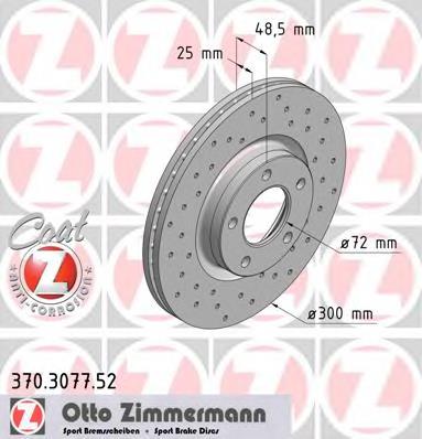 Гальмівні диски передні 370307752 Zimmermann