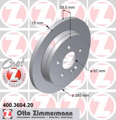Задні дискові гальма Zimmermann 400360420 ціна, від 27.58 USD