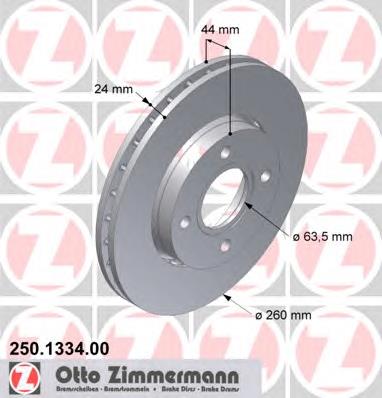 250133400 Zimmermann диск гальмівний передній