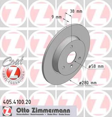 405410020 Zimmermann диск гальмівний передній