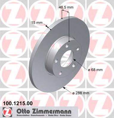 Купити 100121500 Zimmermann Ротор гальмівний