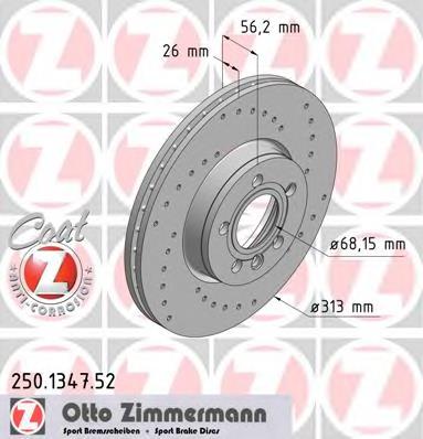 Купити 250134752 Zimmermann Ротор гальмівний