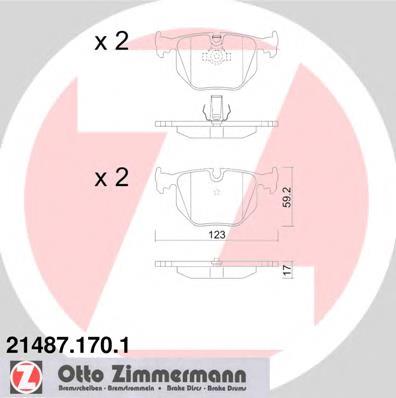Задні гальмівні колодки Zimmermann 214871701 ціна, від 29.51 USD