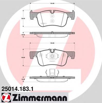 Гальмівні колодки Zimmermann 250141831 ціна, від 58.29 USD