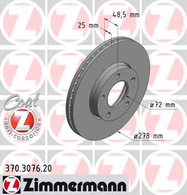Гальмівні диски передні 370307620 Zimmermann
