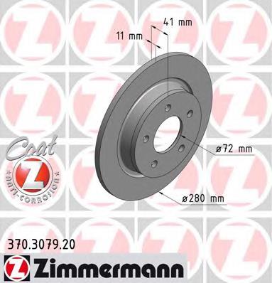 Диск гальмівний задній Zimmermann 370307920
