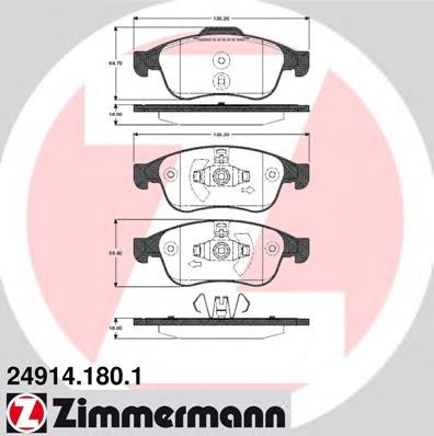 Тормозні колодки Zimmermann 249141801