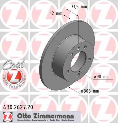 Купити 430262720 Zimmermann Диск заднього гальма
